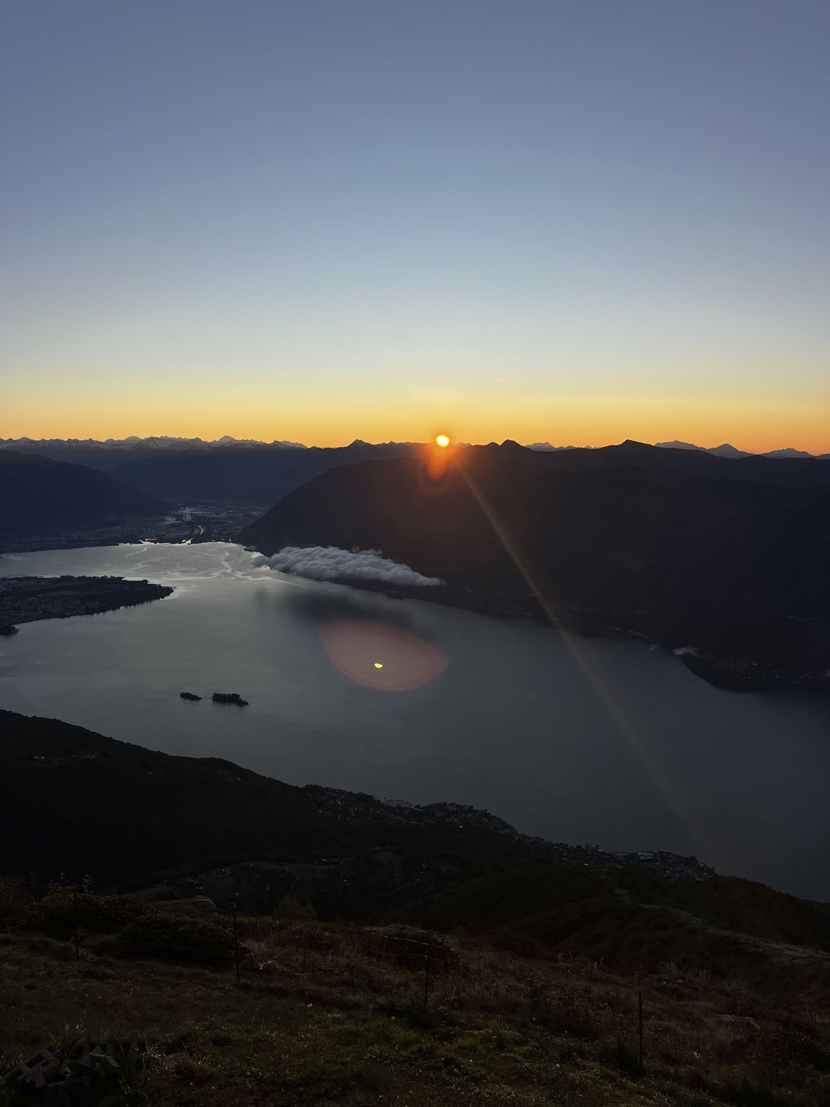 Sunrise above Lake Maggiore