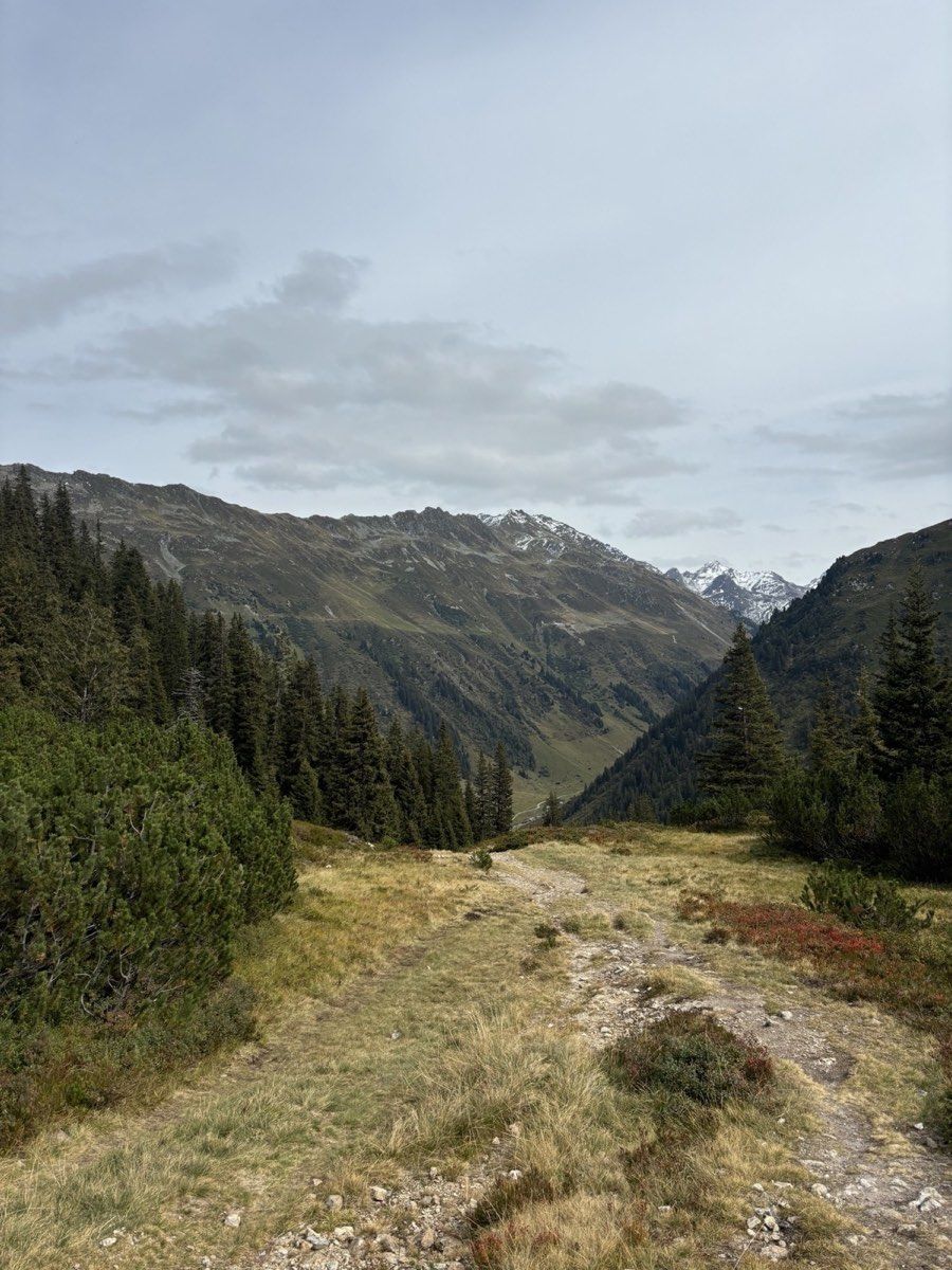 Rest stop and mountain buildings in Schlappin