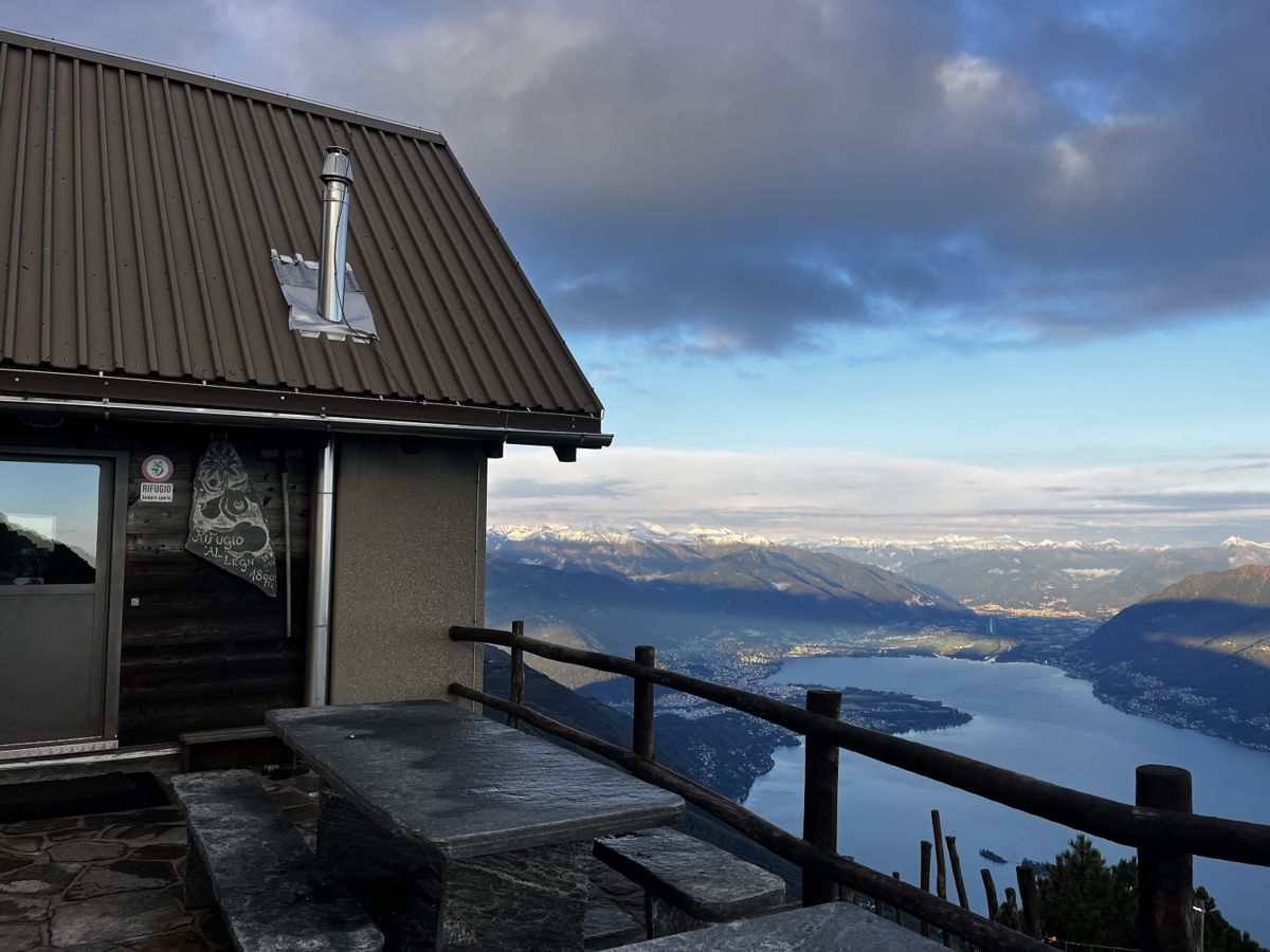 Rifugio Al Legn above Lake Maggiore